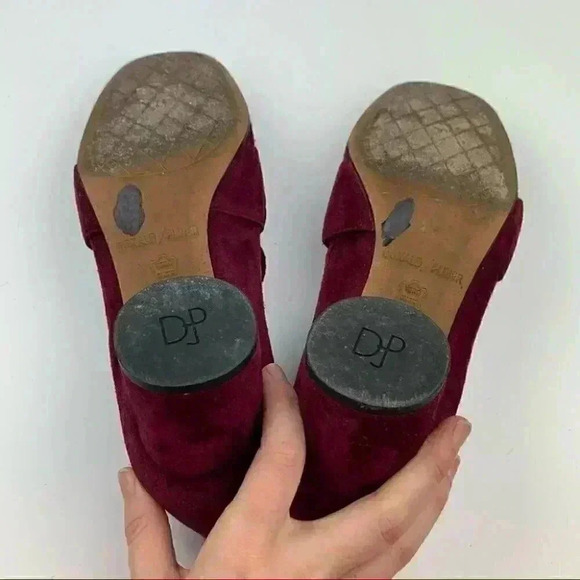 Donald J Pliner heels Cannes 7 N N burgundy suede - Picture 7 of 12